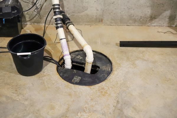 Interior Basement Drainage in Springdale